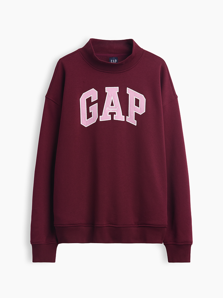 Image number 7 showing, VintageSoft Oversized Mockneck Logo Sweatshirt