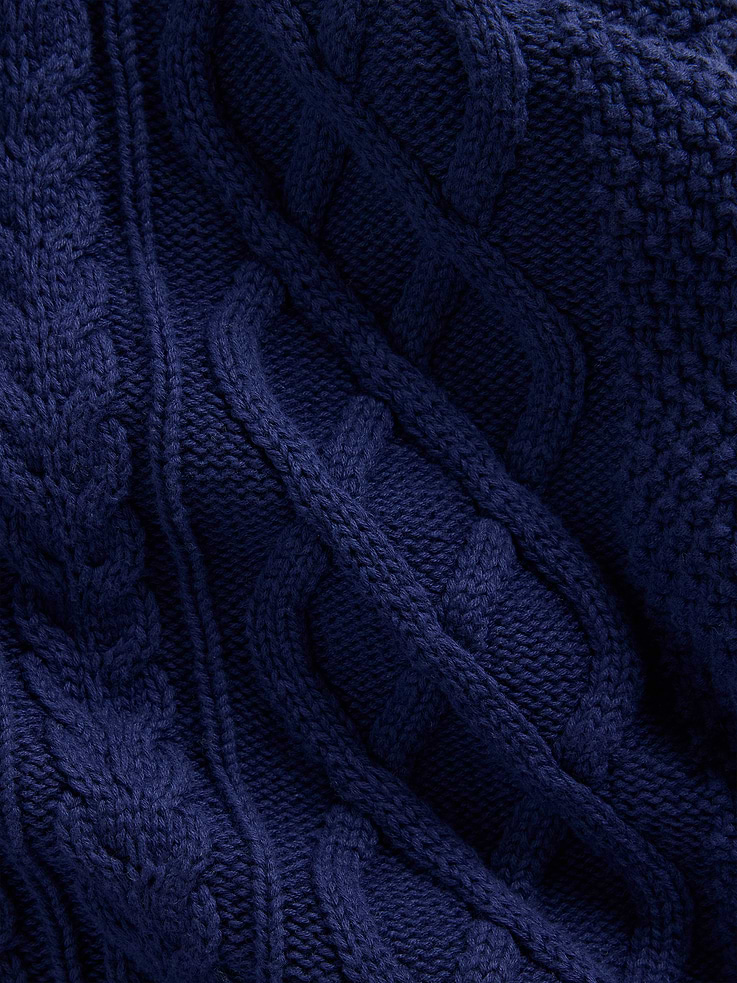 L'image numéro 4 présente Chandail surdimensionné en tricot torsadé 100 % coton