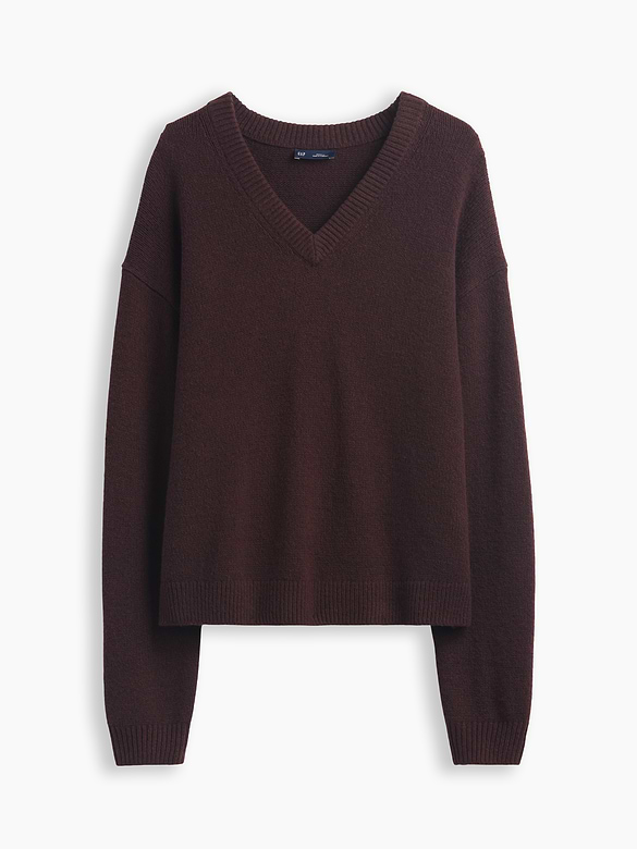 CashSoft Oversized V-Neck Sweater