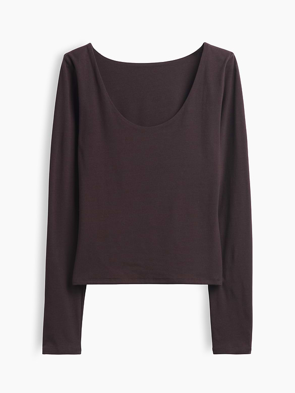 CloseKnit Jersey Scoop-Back T-Shirt