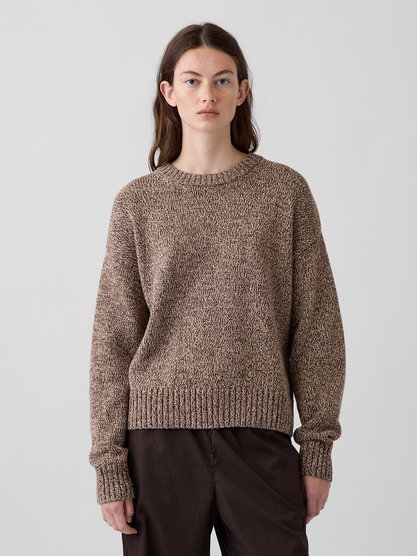 100% Cotton Oversized Crop Sweater