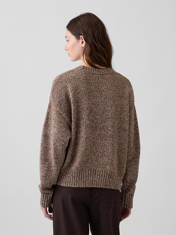 100% Cotton Oversized Crop Sweater