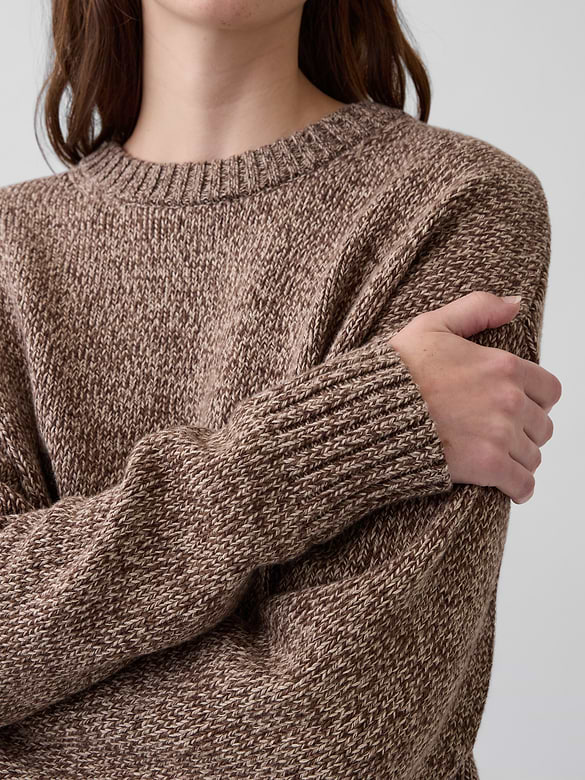 100% Cotton Oversized Crop Sweater