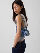Image number 2 showing, Small Denim Crescent Crossbody
