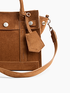 Image number 6 showing, Small Vegan Suede Five Pocket Tote