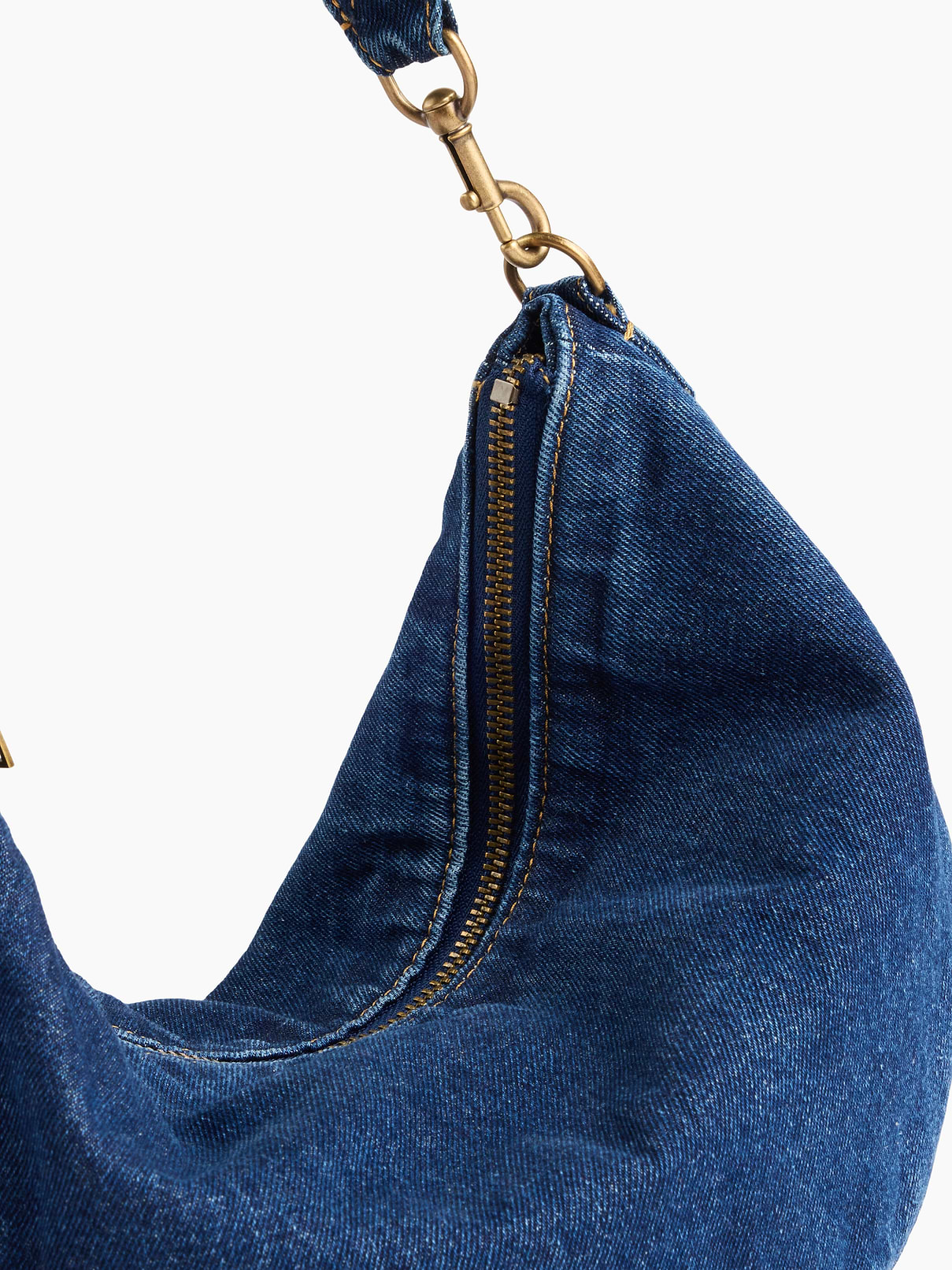 Image number 4 showing, Denim Crescent Bag