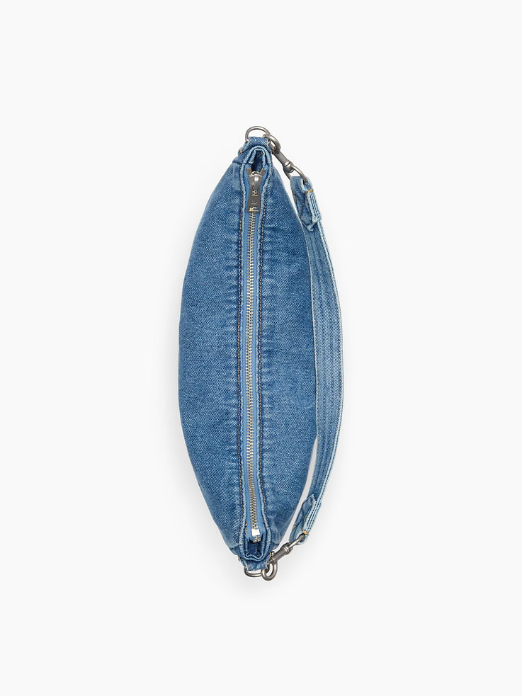 Image number 5 showing, Denim Crescent Bag
