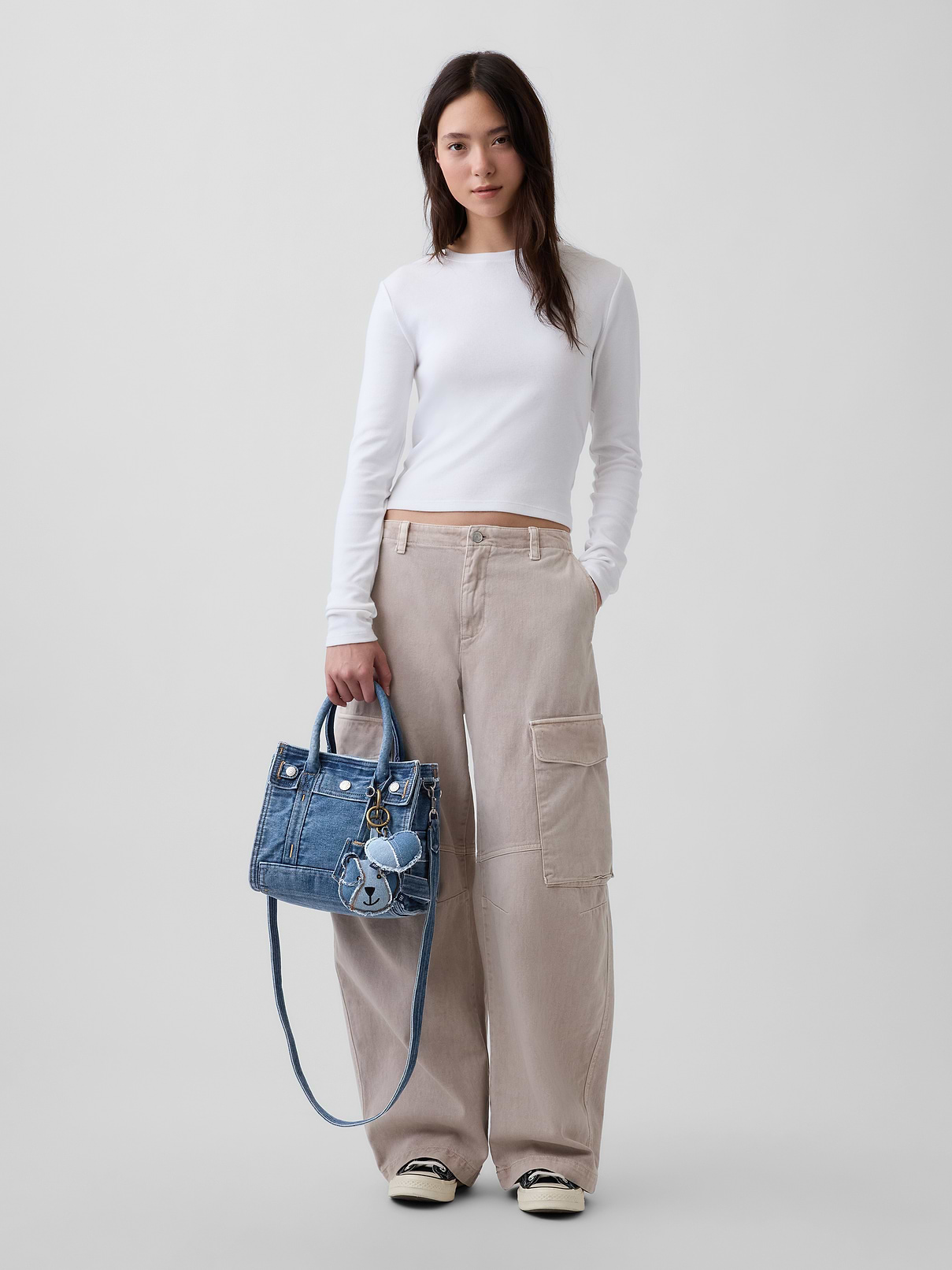 Image number 2 showing, Small Denim Five Pocket Tote