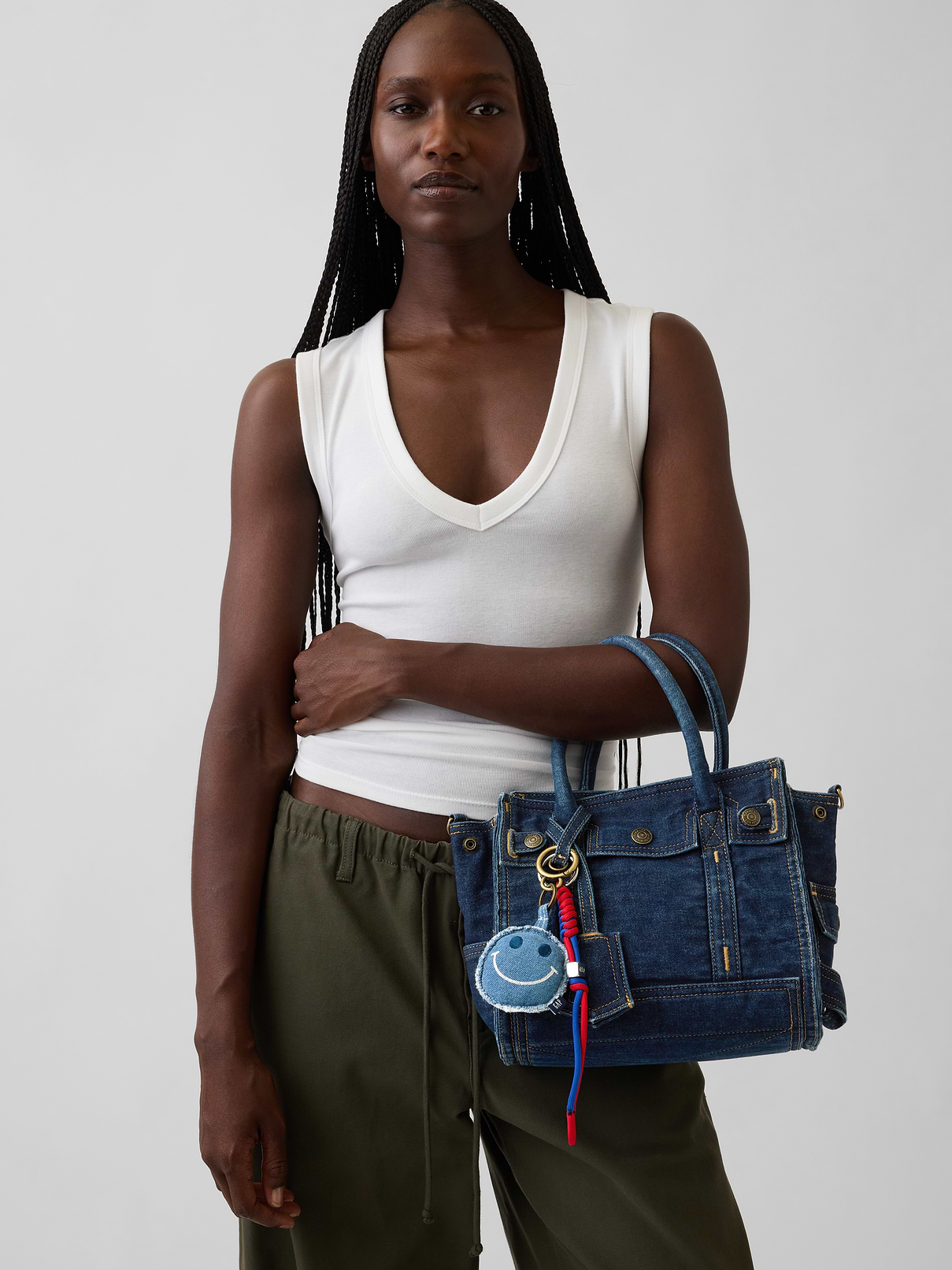 Image number 2 showing, Small Denim Five Pocket Tote
