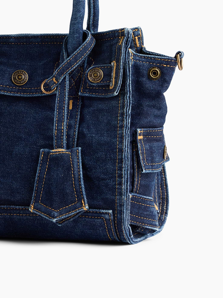Image number 5 showing, Small Denim Five Pocket Tote