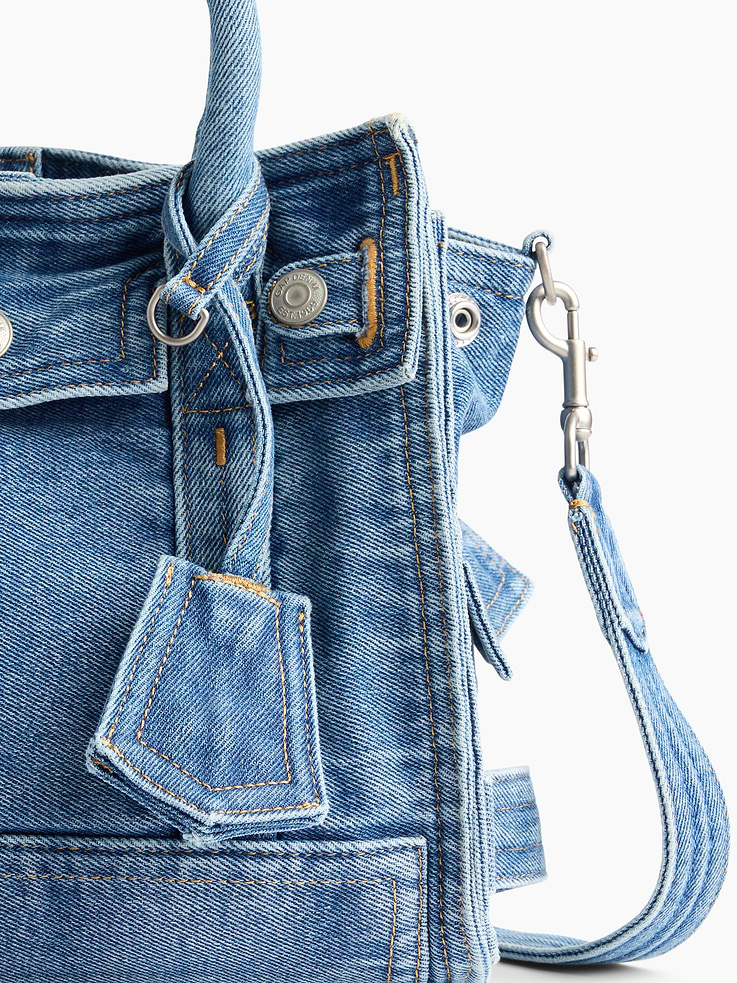 Image number 6 showing, Small Denim Five Pocket Tote