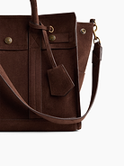 Image number 6 showing, Vegan Suede Five Pocket Tote