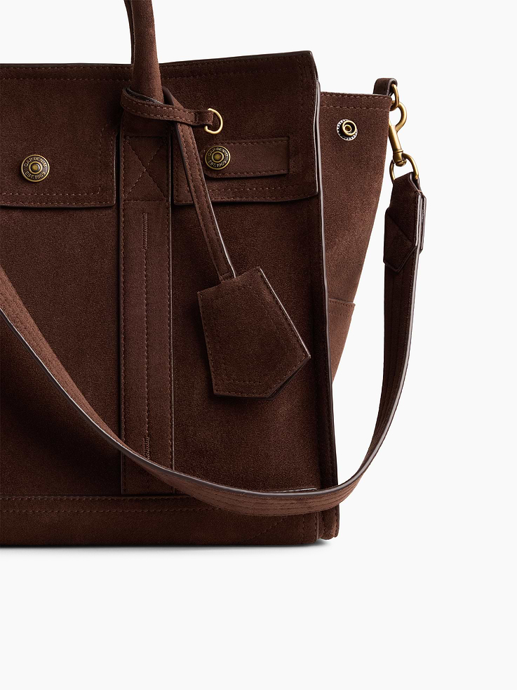 Image number 6 showing, Vegan Suede Five Pocket Tote