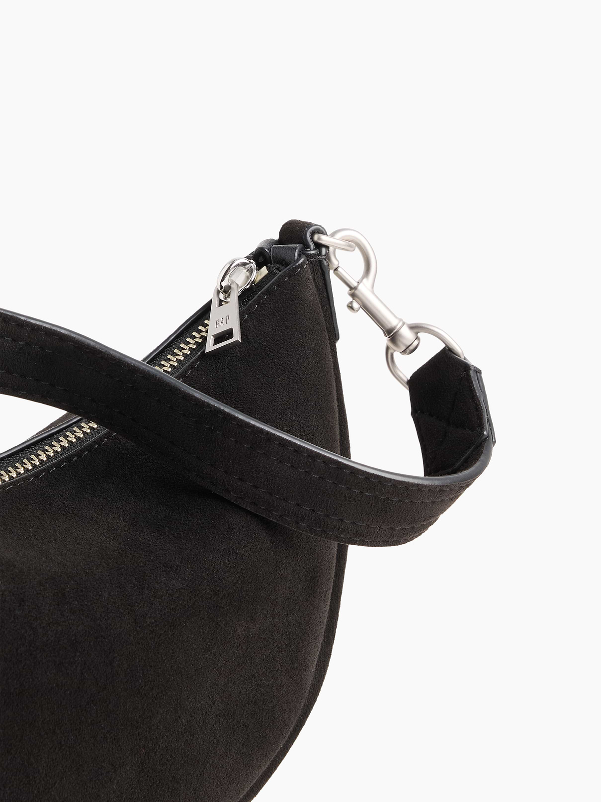 Image number 4 showing, Small Vegan Suede Crescent Crossbody