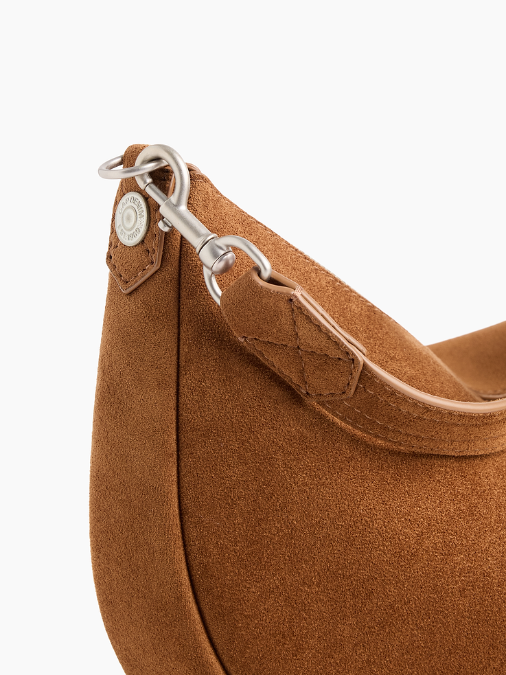 Image number 4 showing, Vegan Suede Crescent Bag