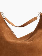 Image number 4 showing, Large Vegan Suede Crescent Bag