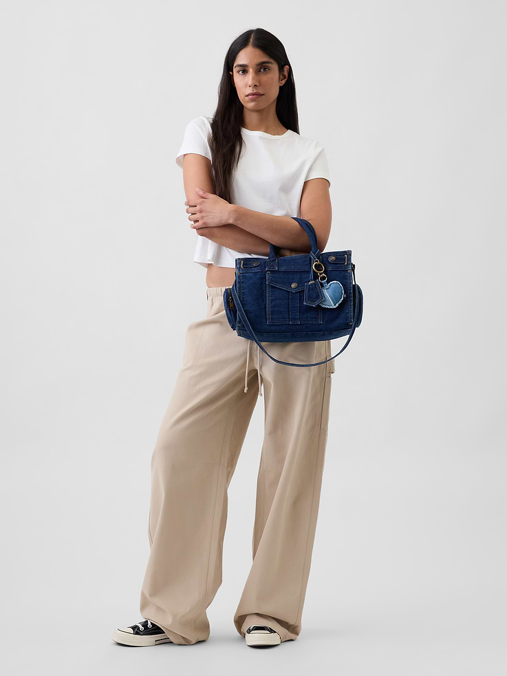 Image number 2 showing, Denim Five Pocket Satchel