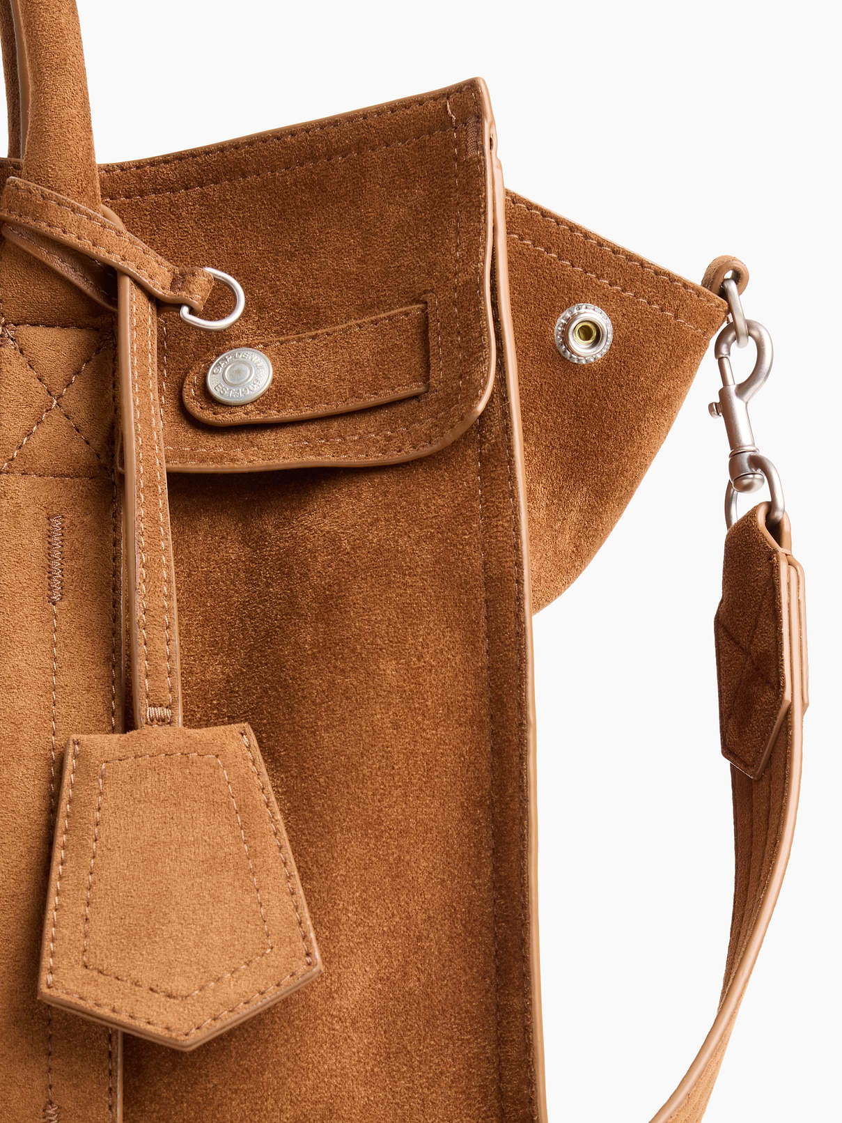 Image number 5 showing, Vegan Suede Five Pocket Tote
