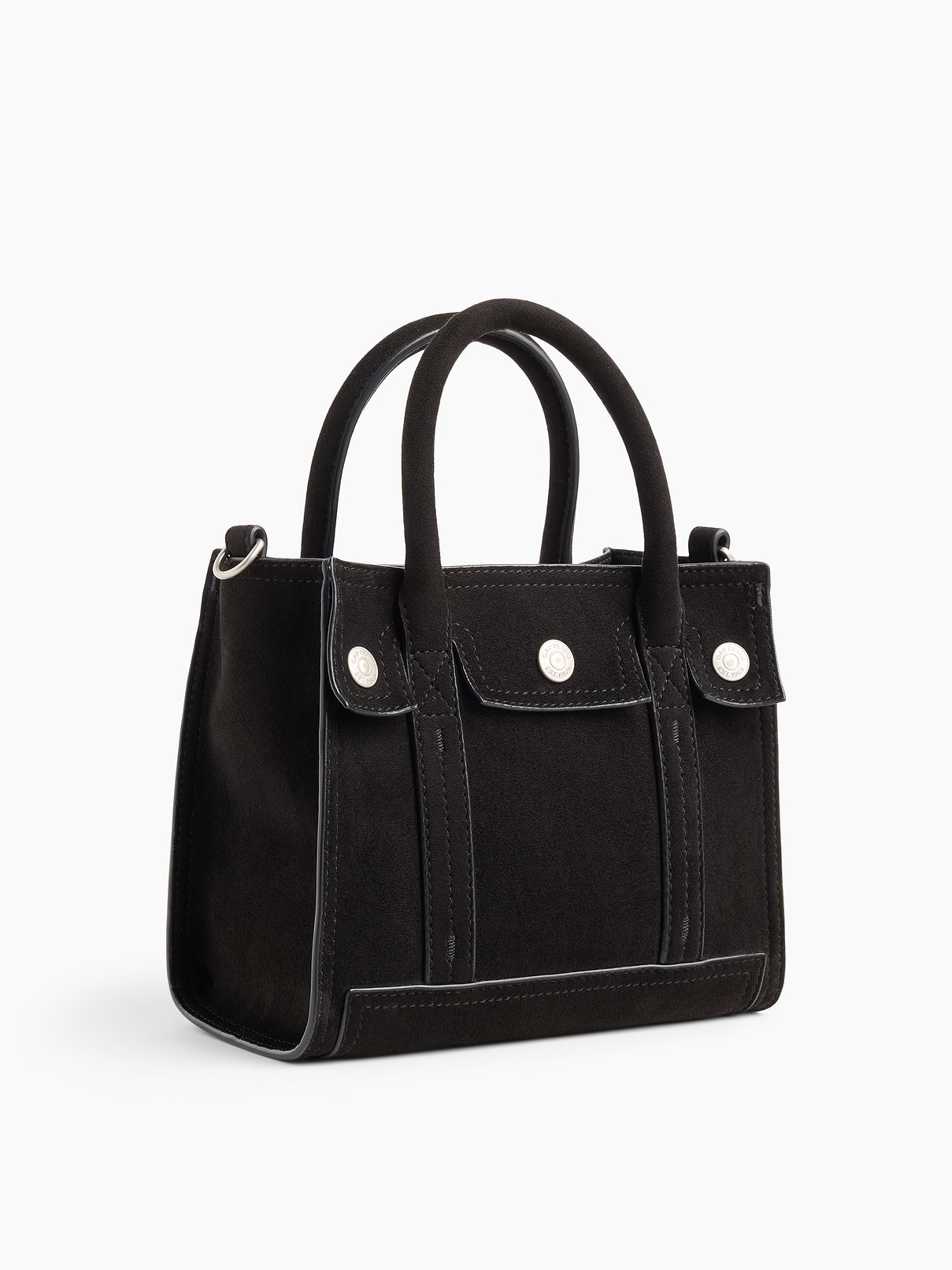 Image 3 of 7, Mini Vegan Suede Five Pocket Tote