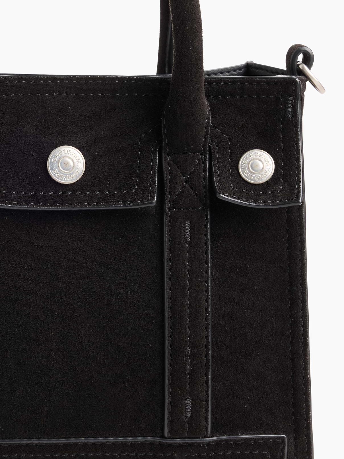 Image 6 of 7, Mini Vegan Suede Five Pocket Tote