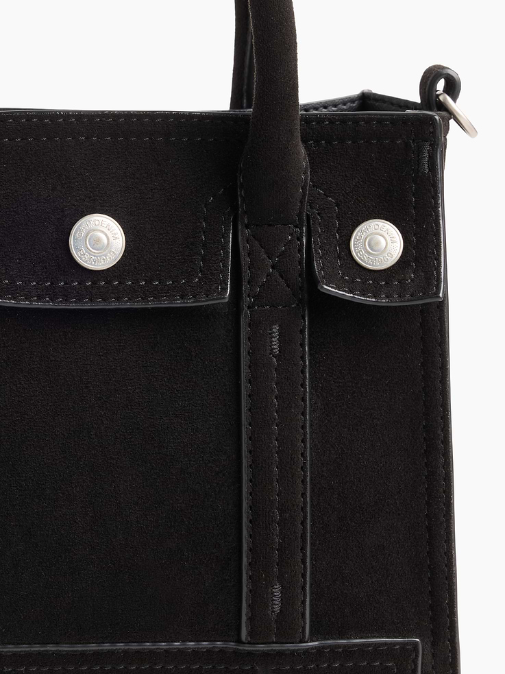 Image 6 of 7, Mini Vegan Suede Five Pocket Tote