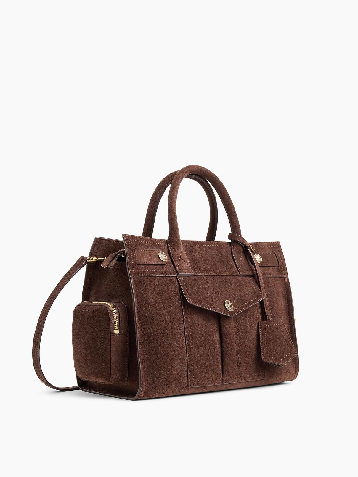 Image number 3 showing, Vegan Suede Five Pocket Satchel