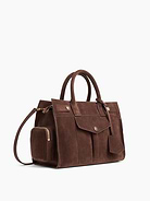 Image number 3 showing, Vegan Suede Five Pocket Satchel
