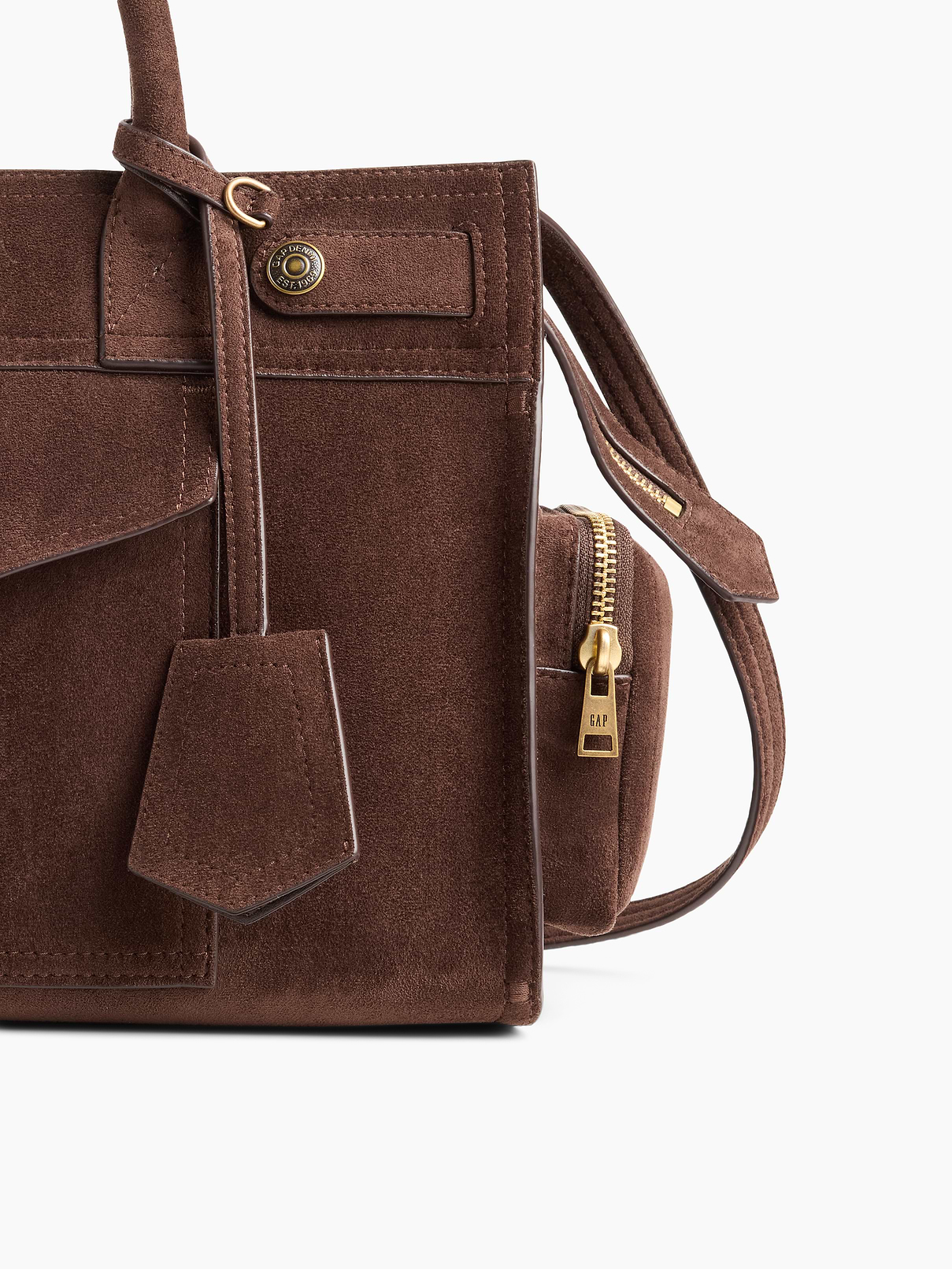 Image number 6 showing, Vegan Suede Five Pocket Satchel