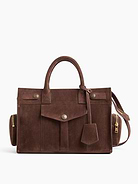 Image number 1 showing, Vegan Suede Five Pocket Satchel