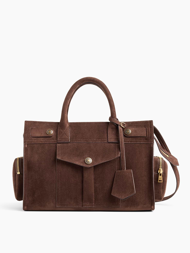 Image number 1 showing, Vegan Suede Five Pocket Satchel