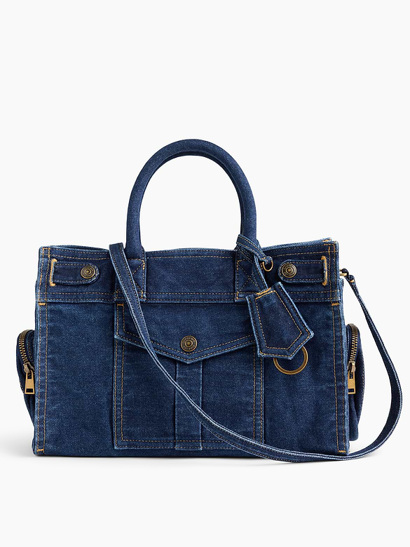 Denim Five Pocket Satchel