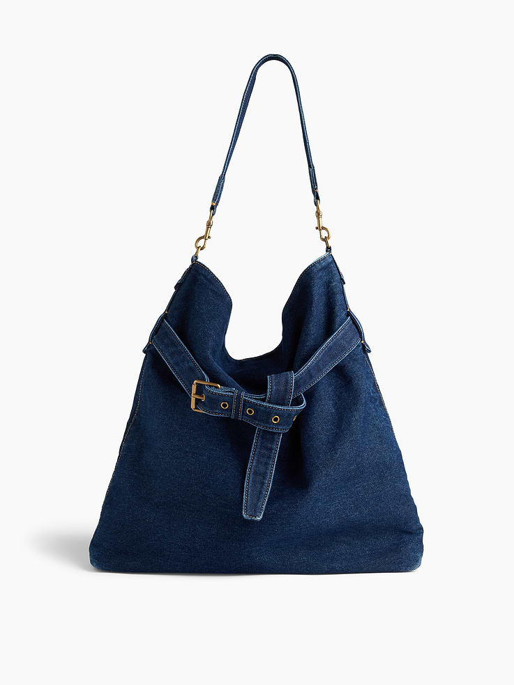 Image number 1 showing, Denim Shoulder Bag