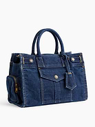 Image number 3 showing, Denim Five Pocket Satchel