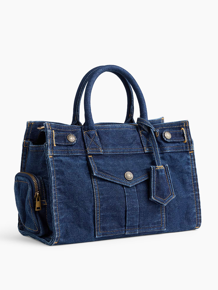 Image number 3 showing, Denim Five Pocket Satchel