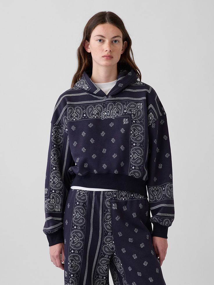 Image 6 of 7, VintageSoft Oversized Crop Hoodie