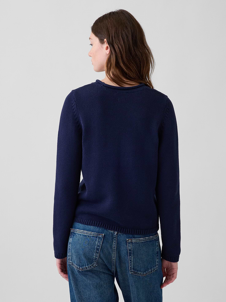 Image number 3 showing, 100% Cotton Rollneck Sweater