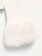 Image 4 of 4, Cropped Faux-Fur Cuff Cardigan Sweater for Girls