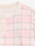 Image 4 of 4, CozePlush Waffle Knit Henley Top for Girls