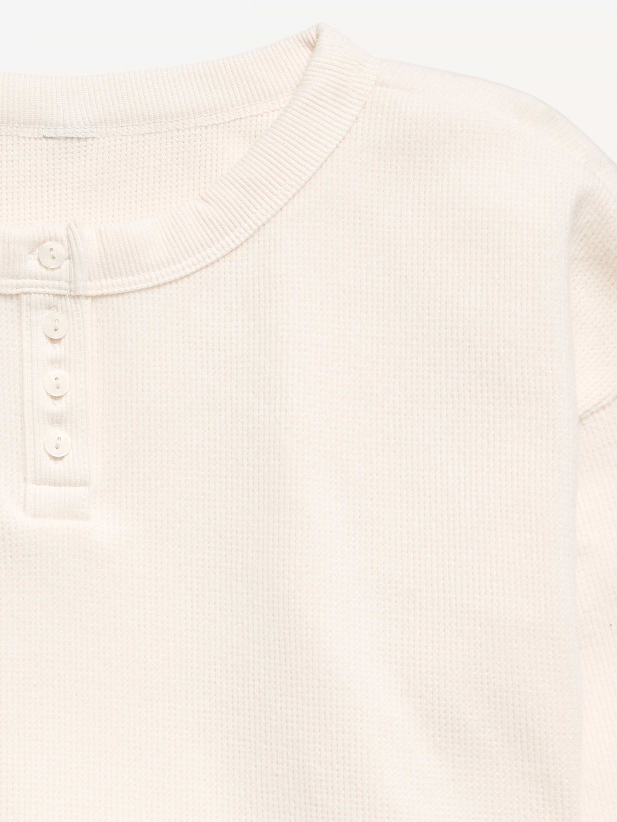 Image 2 of 2, CozePlush Waffle Knit Henley Top for Girls