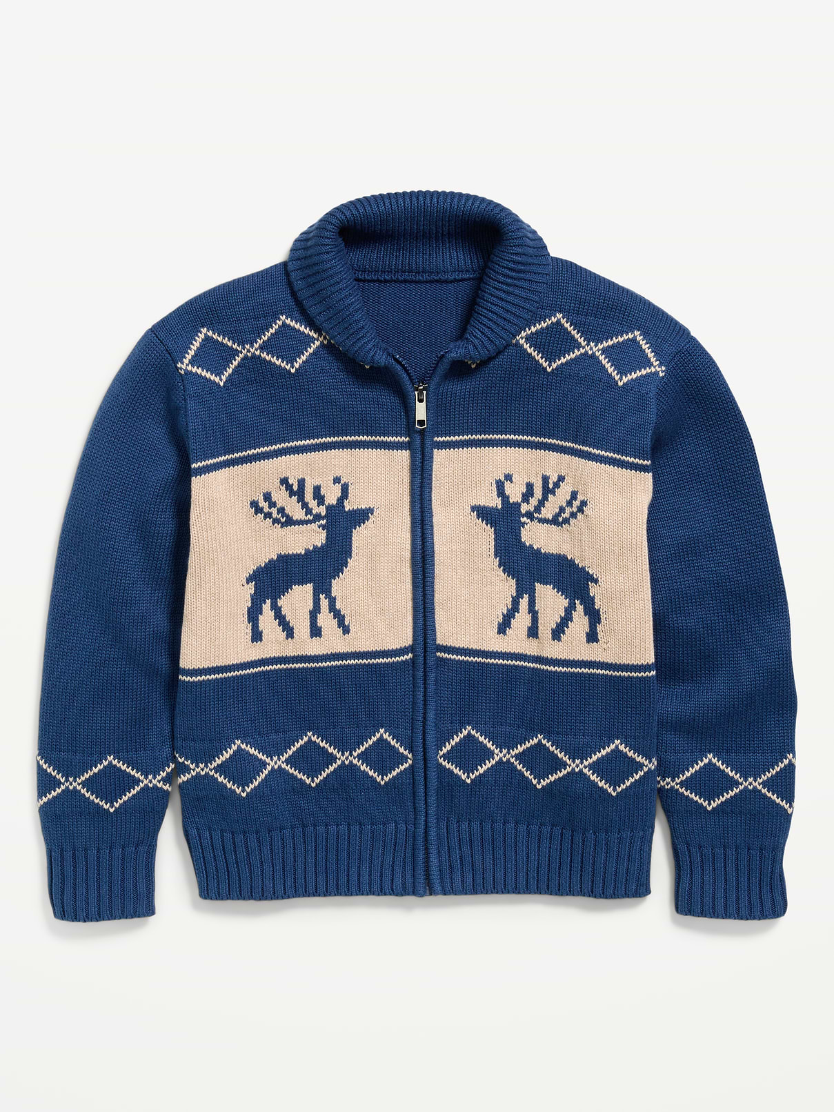 Image 2 of 3, Oversized Full-Zip Cardigan Sweater for Boys
