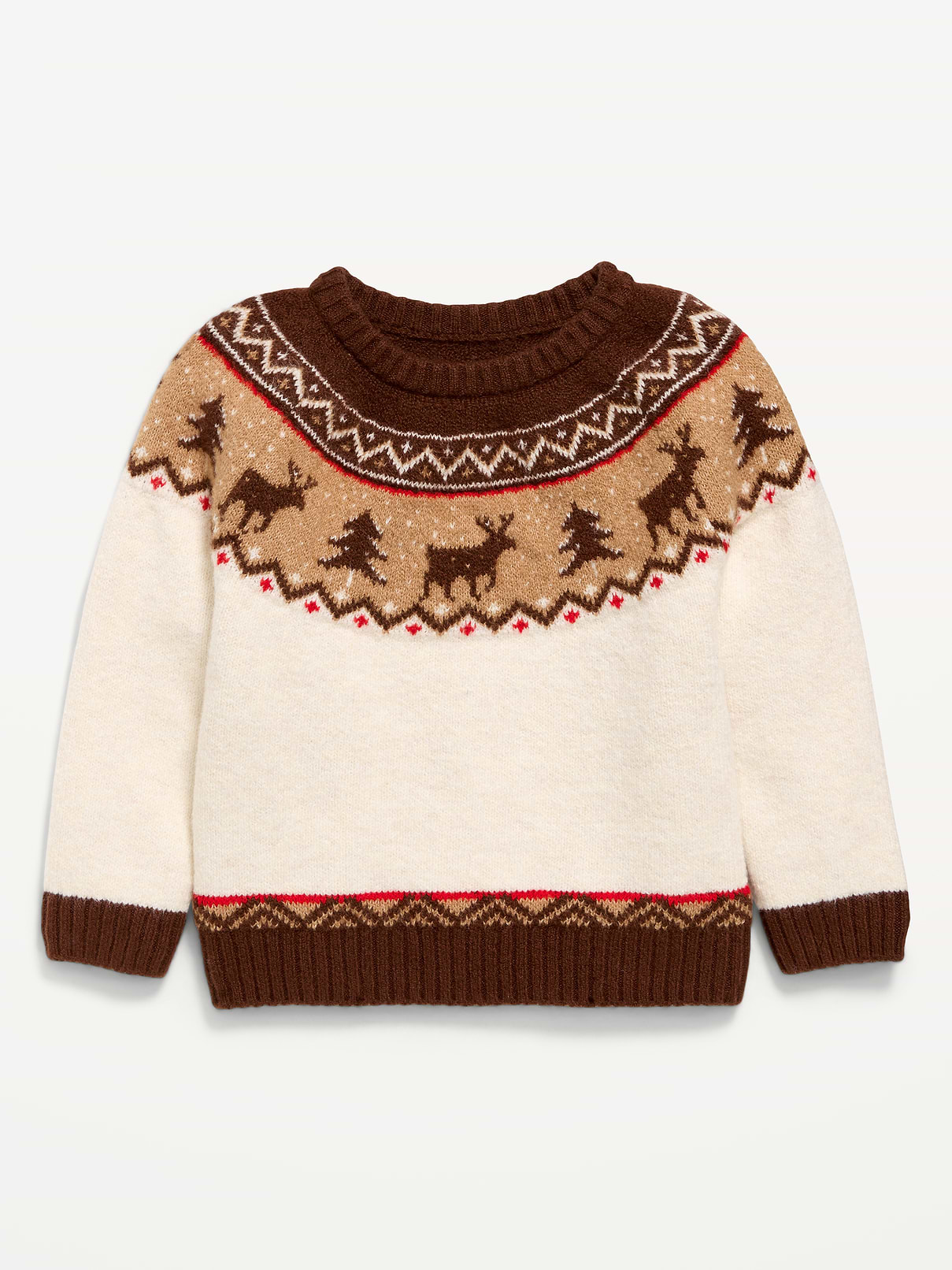 Image 2 of 3, SoSoft Oversized Fair Isle Sweater for Toddler Boys