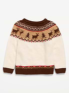 Image 3 of 3, SoSoft Oversized Fair Isle Sweater for Toddler Boys