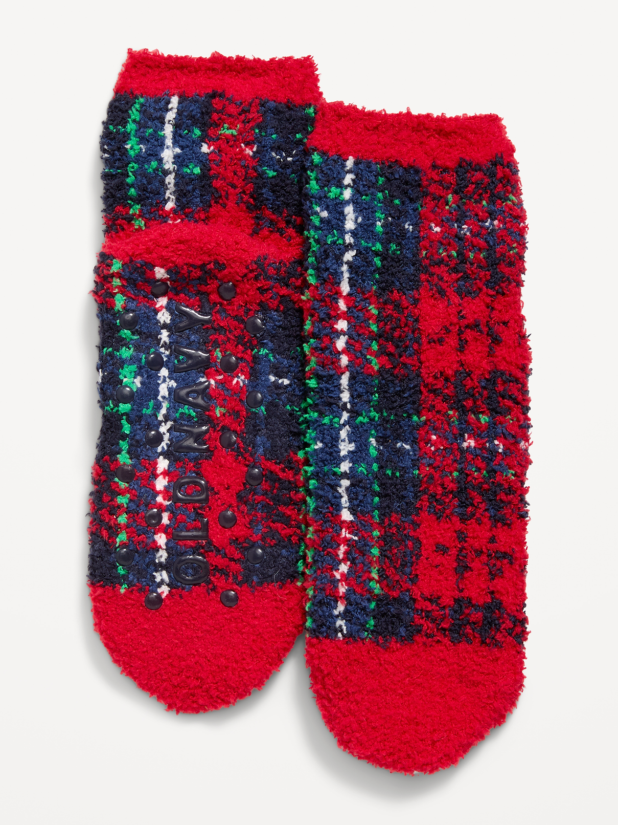 Image 1 of 1, notched toe seams for added comfort, textured gripper dots at soles, Product #1184187