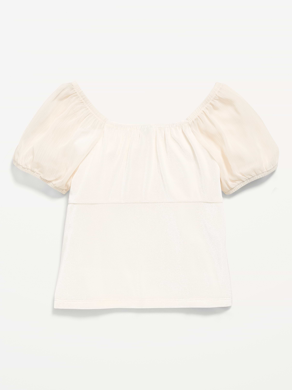 Image 3 of 3, Puff-Sleeve Velvet Top for Girls