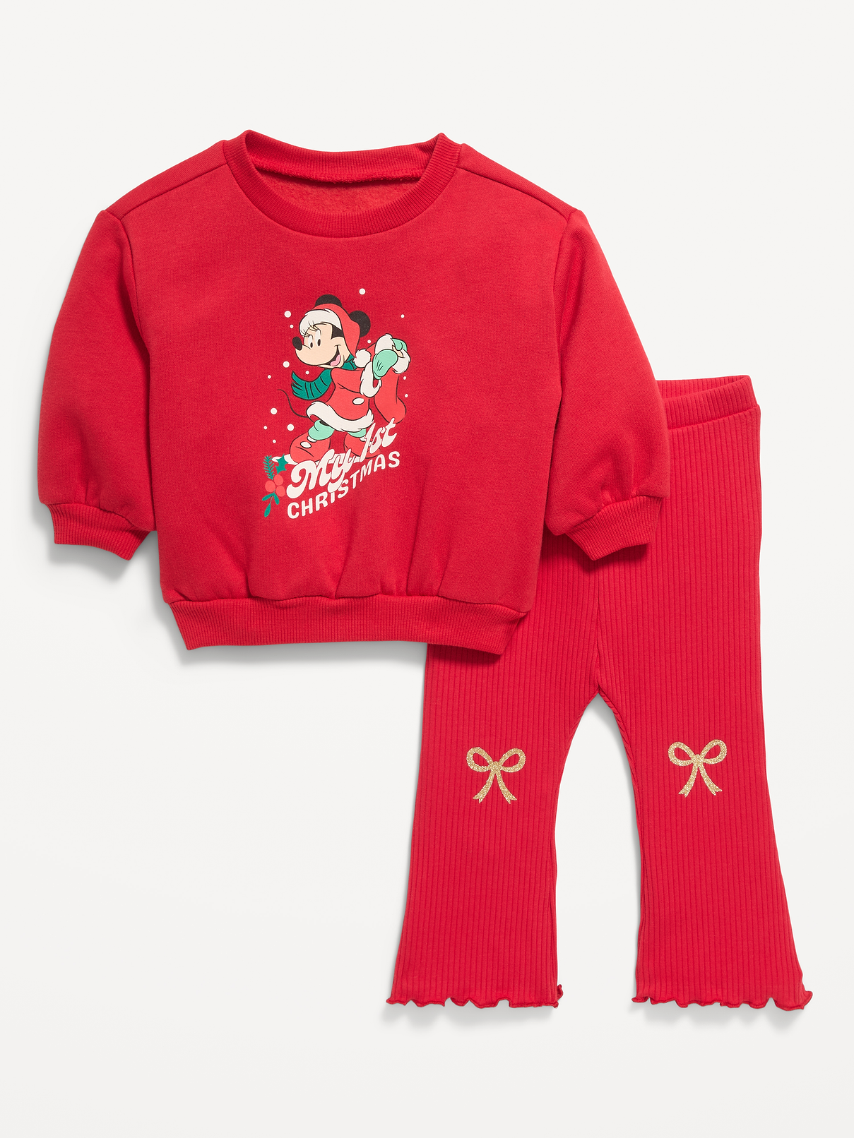 Disney© Minnie Mouse Graphic Sweatshirt and Legging Set for Baby