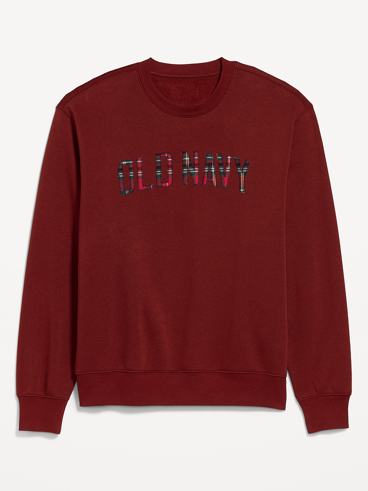 Image 4 of 4, Oversized Logo Graphic Crew-Neck Sweatshirt
