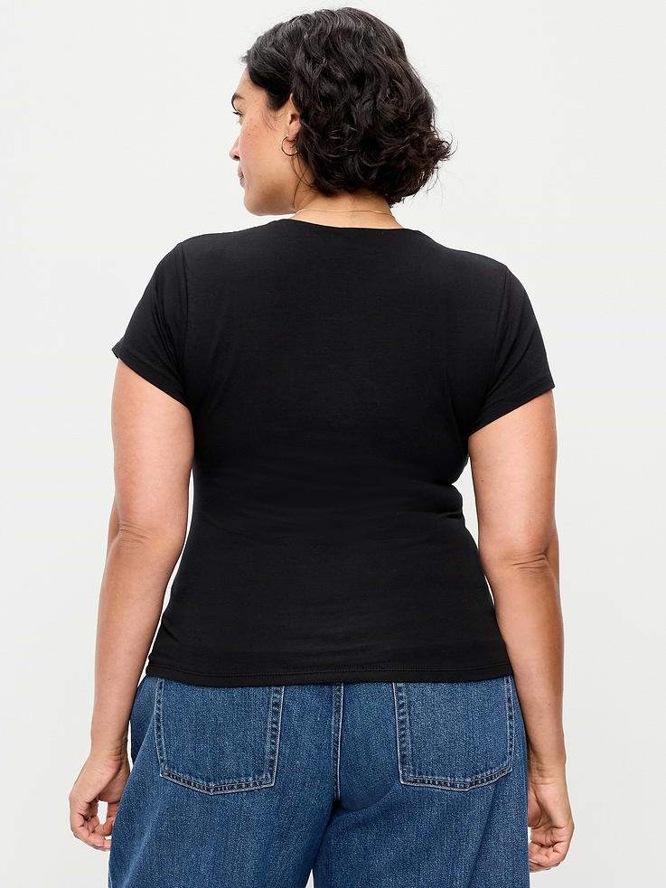 Image 7 of 7, Hug Double-Layer Short-Sleeve Top