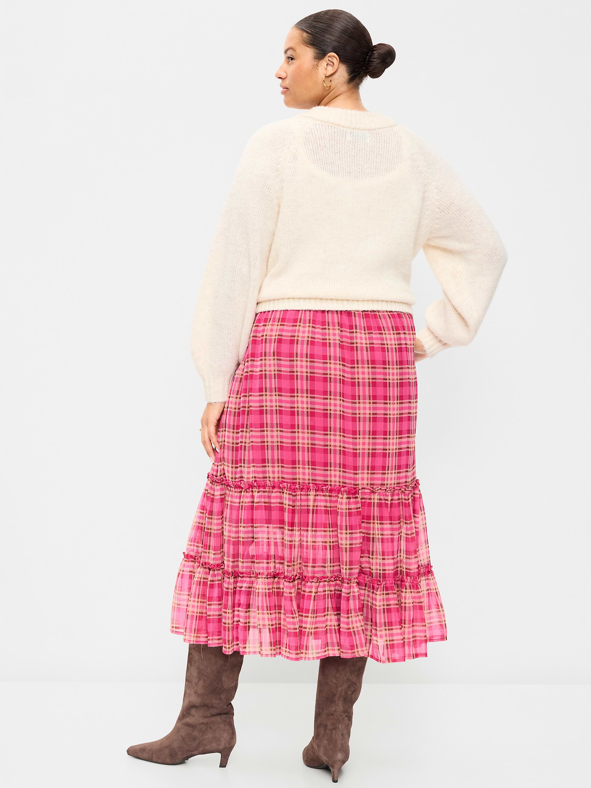 Image 3 of 3, Tiered Chiffon Maxi Skirt