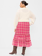 Image 3 of 3, Tiered Chiffon Maxi Skirt