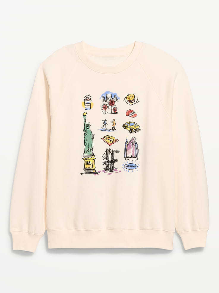 Image 1 of 7, SoComfy. The perfect-weight, never-taking-this-off fleece., crew neck, long raglan sleeves, rib-knit trim, pullover style, Product #1186788